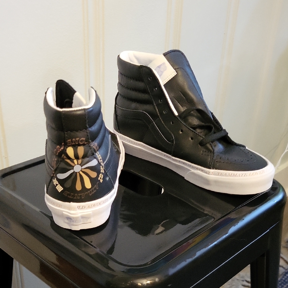 Vans Black and White High-Top Sneakers